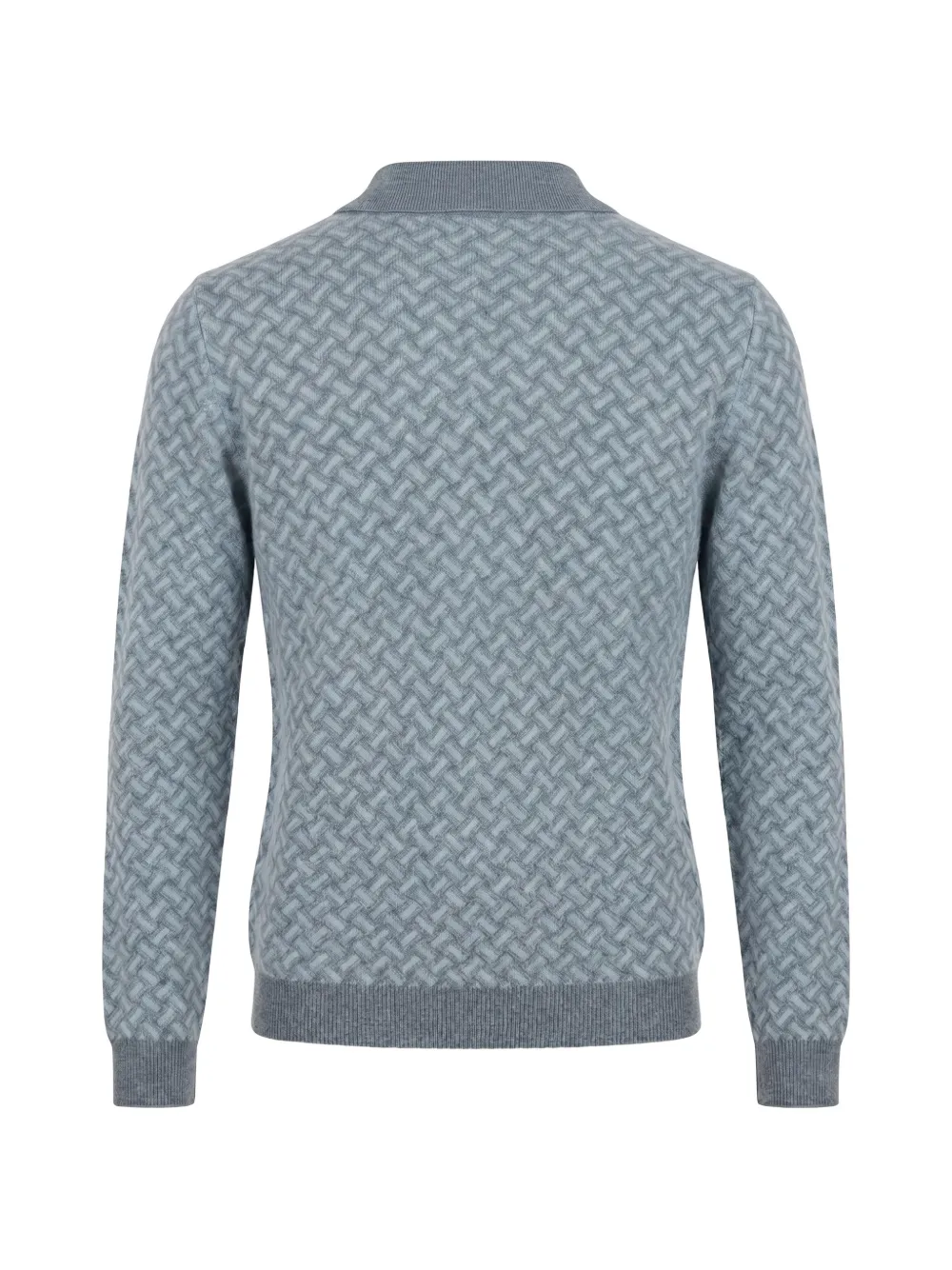 Drumohr basket-weave sweater Blauw