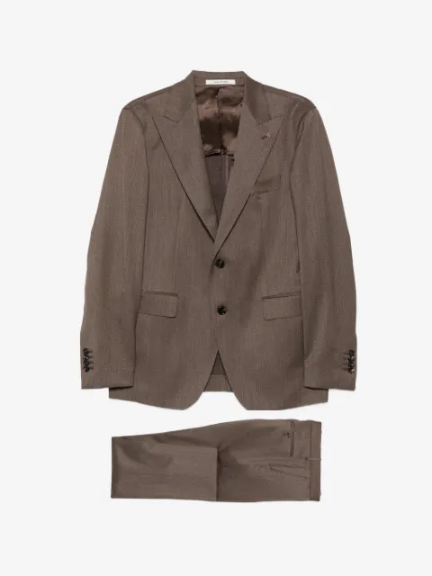 Tagliatore peak-lapels wool suit