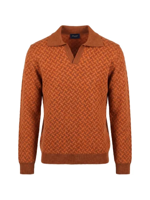 Drumohr geometric-pattern cashmere sweater