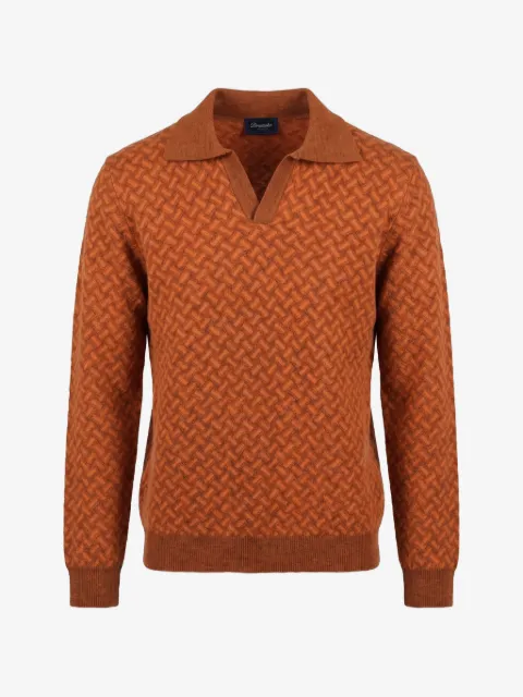 Drumohr geometric-pattern cashmere sweater