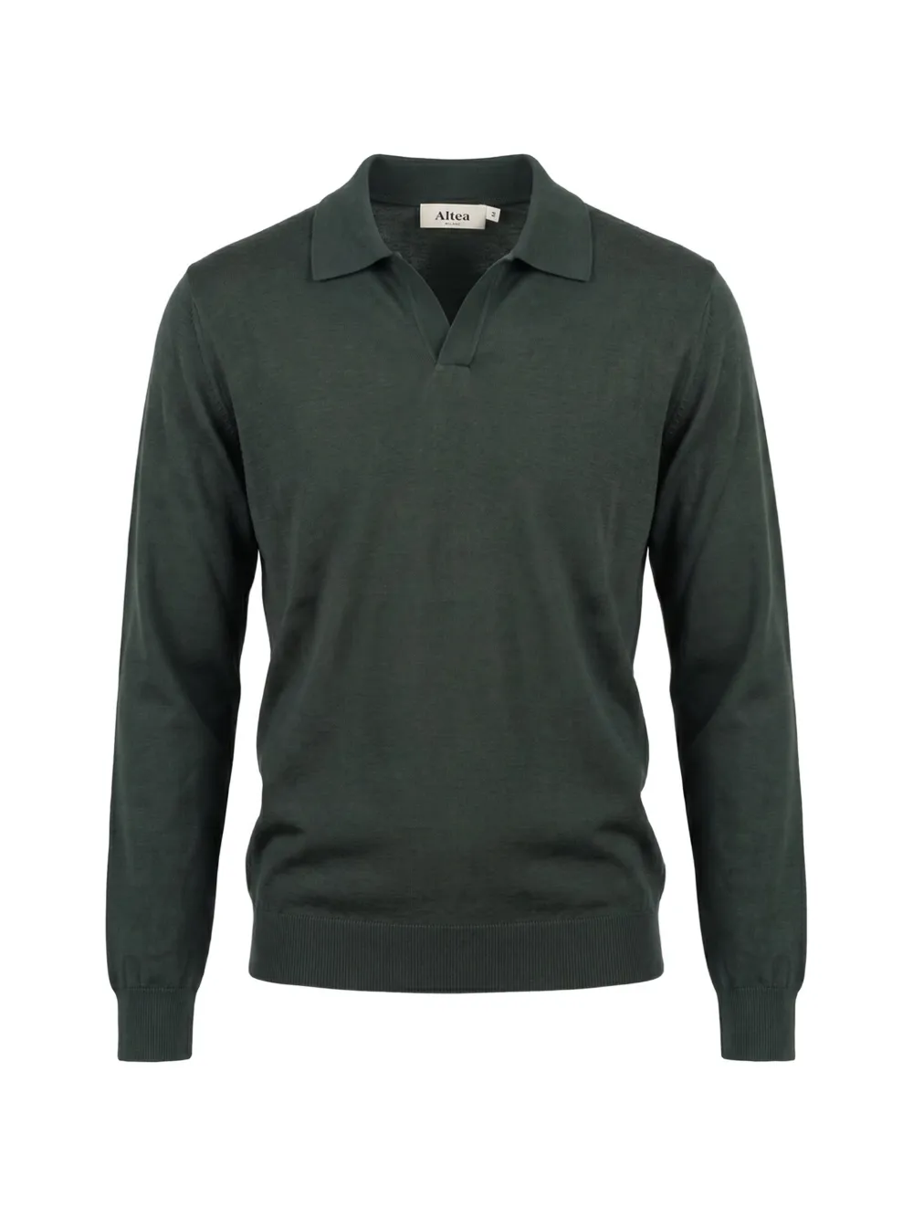 Altea polo-collar long-sleeve sweater - Grün
