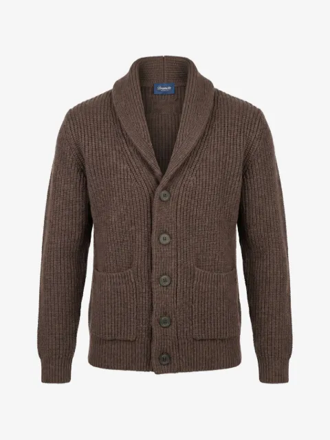 Drumohr shawl-collar ribbed cardigan