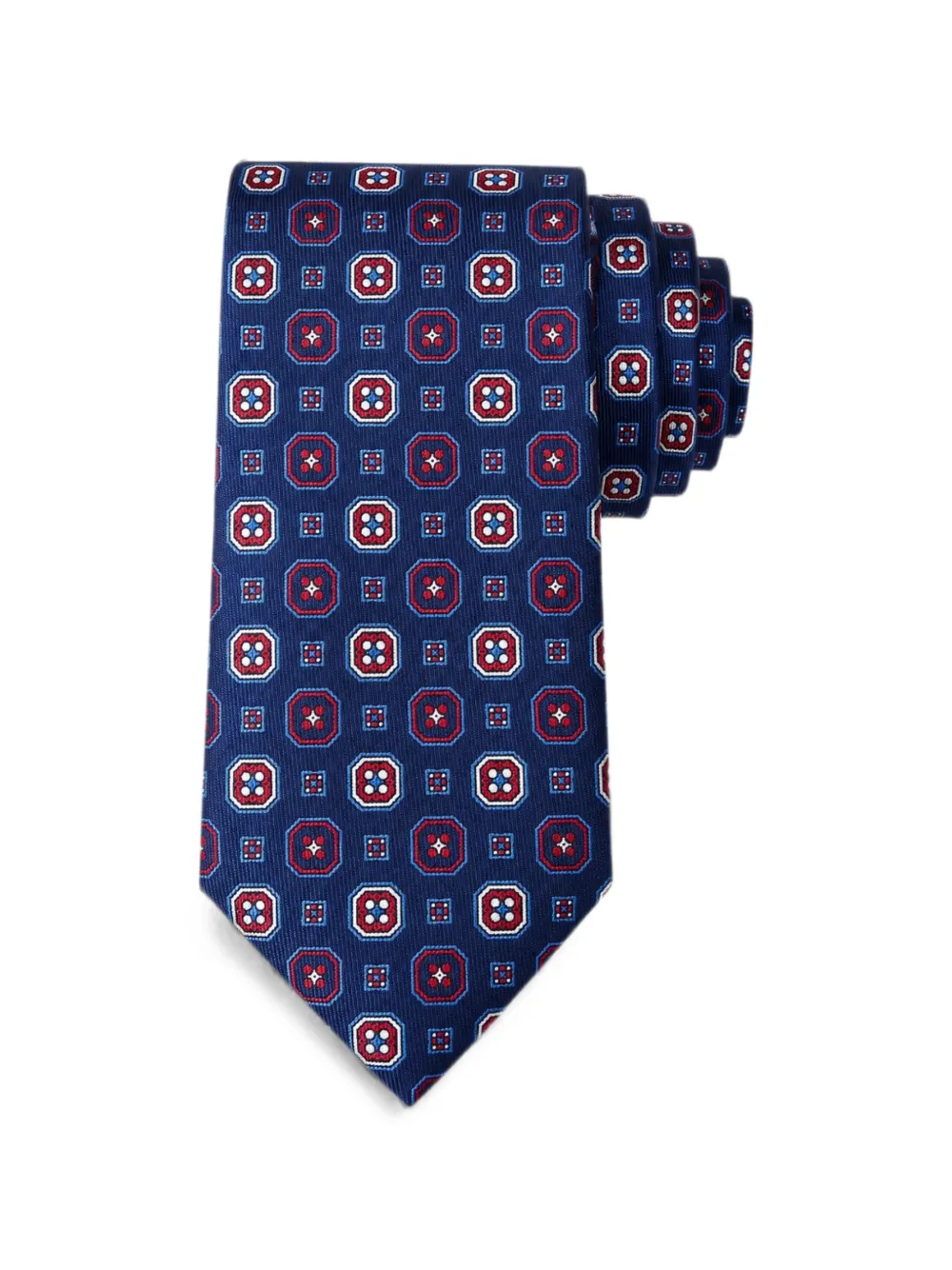 Bona Furtuna Geometric-print Silk Tie In Multi