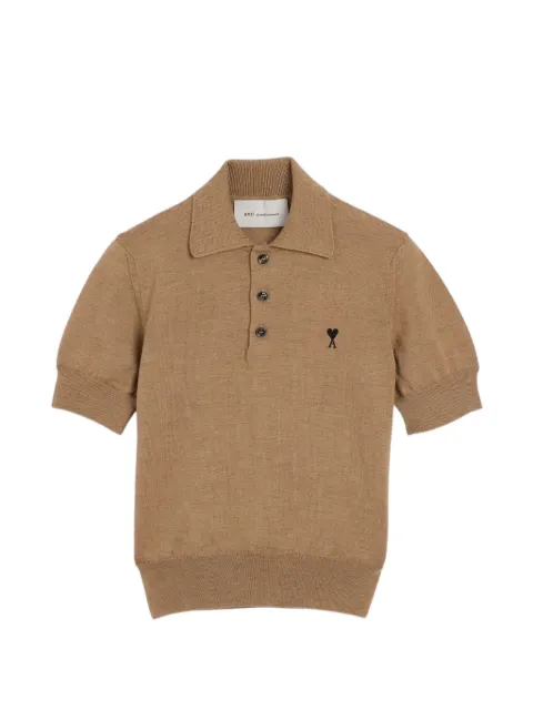 AMI Paris Camisa polo de lã Ami De Coeur