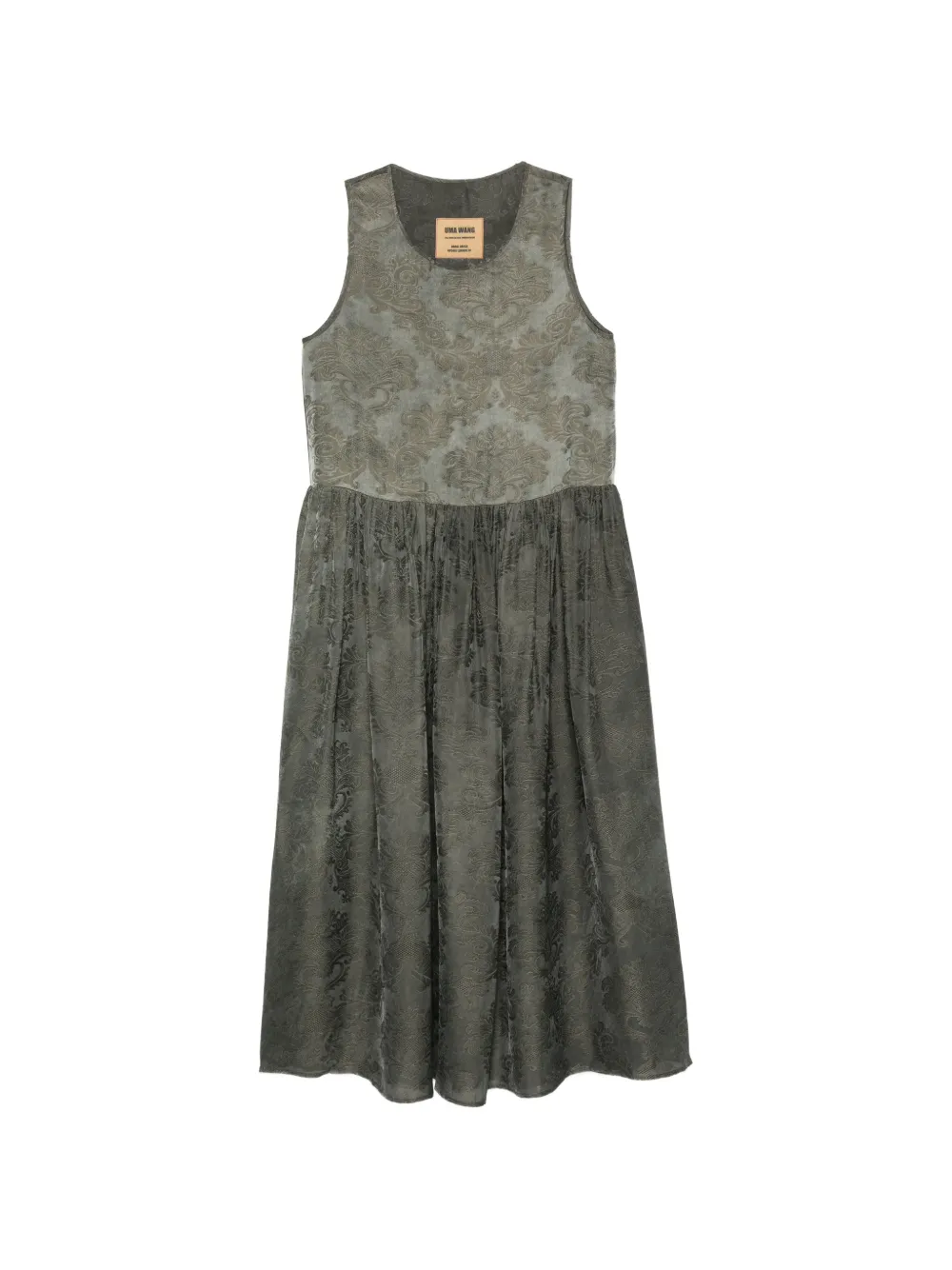 Uma Wang Ardal jacquard-pattern midi dress - Grün
