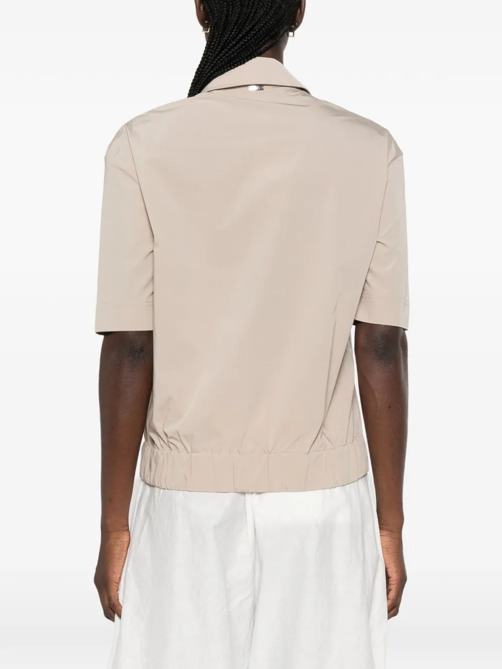Herno Blouse met elastische afwerking Beige