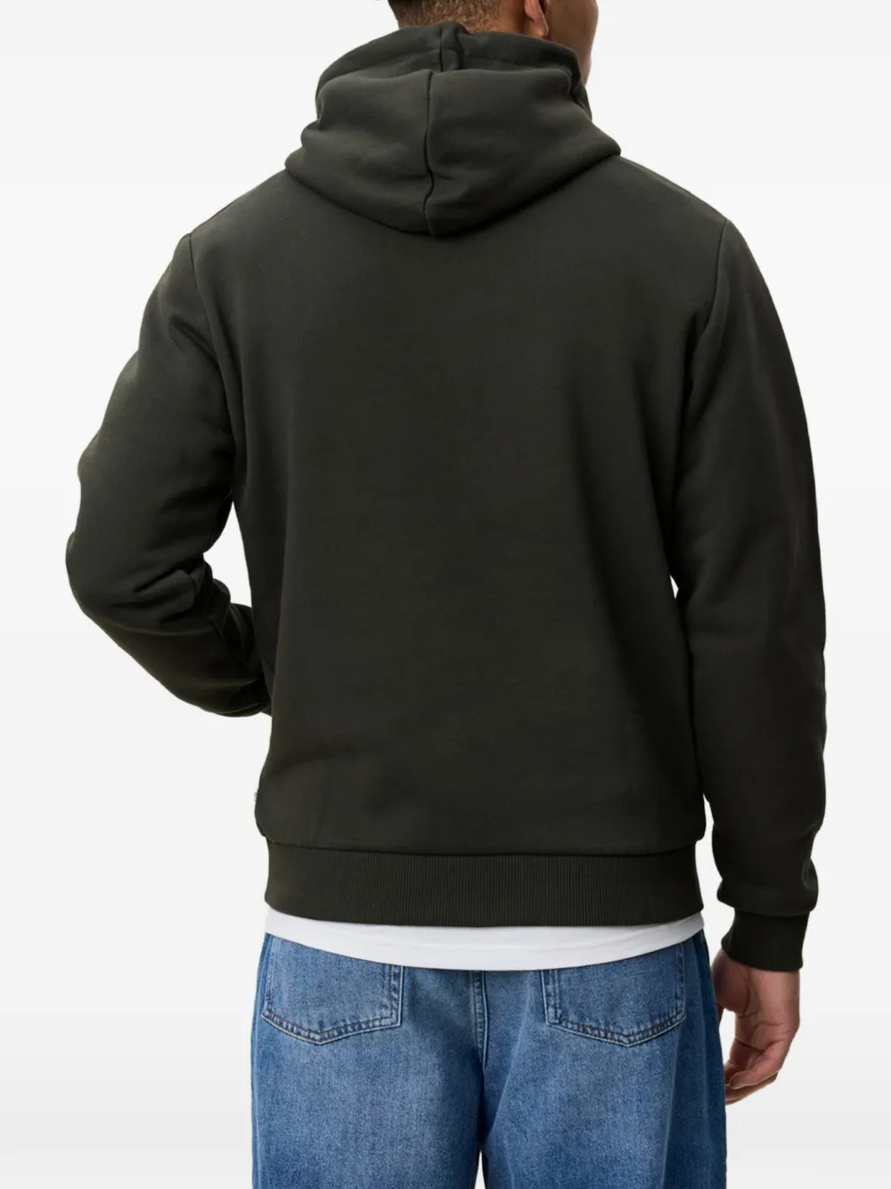 Les Deux Hoodie met geborduurd logo Groen