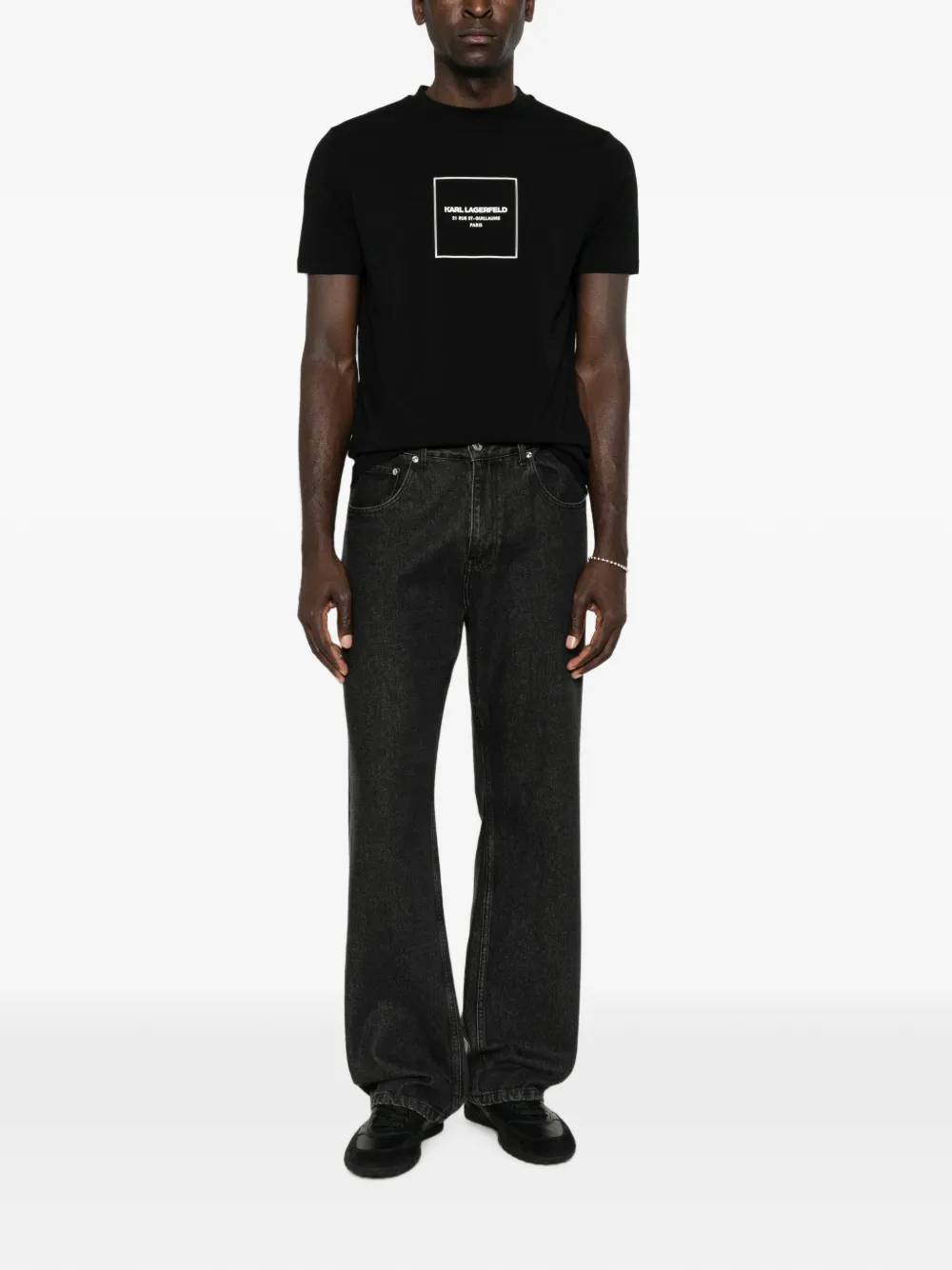 Karl Lagerfeld T-shirt met logoprint Zwart