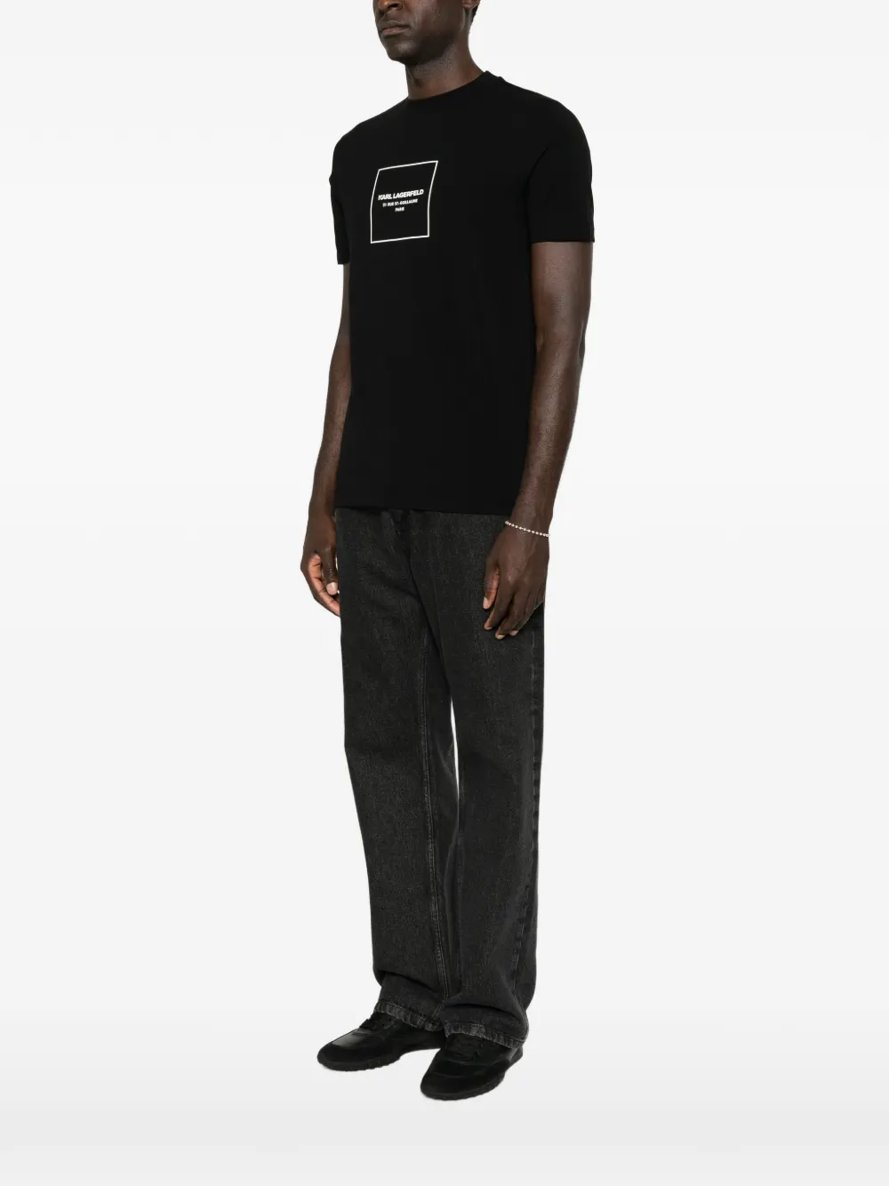 Karl Lagerfeld T-shirt met logoprint Zwart
