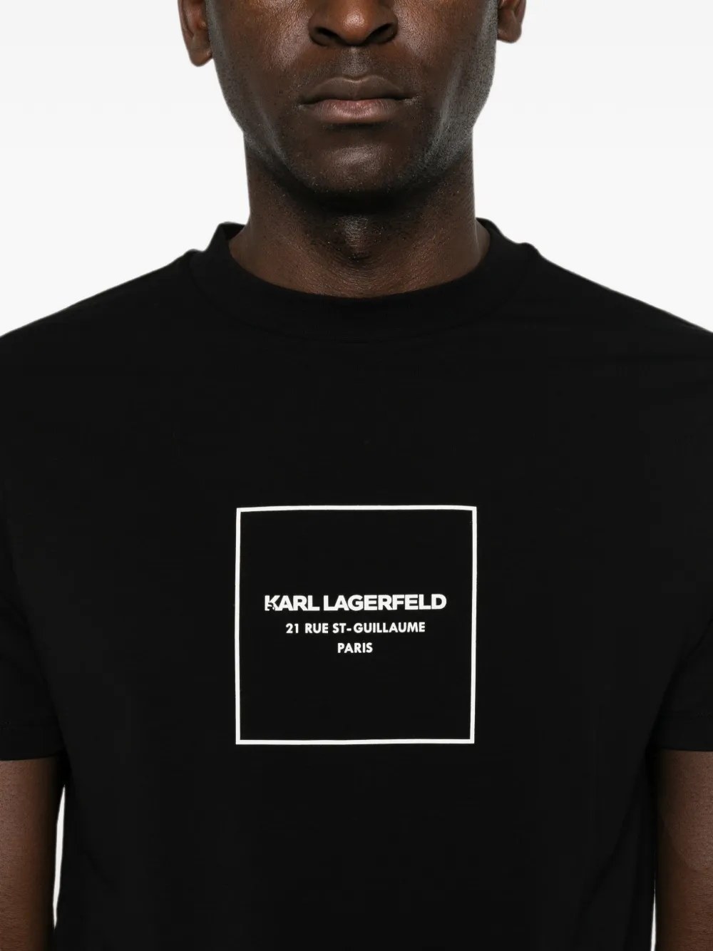 Karl Lagerfeld T-shirt met logoprint Zwart