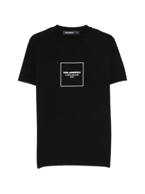 Karl Lagerfeld logo-print crew-neck cotton T-shirt