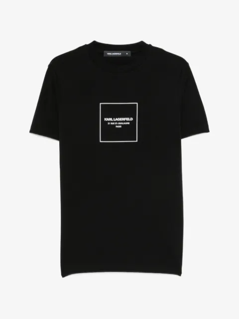 Karl Lagerfeld logo-print crew-neck cotton T-shirt