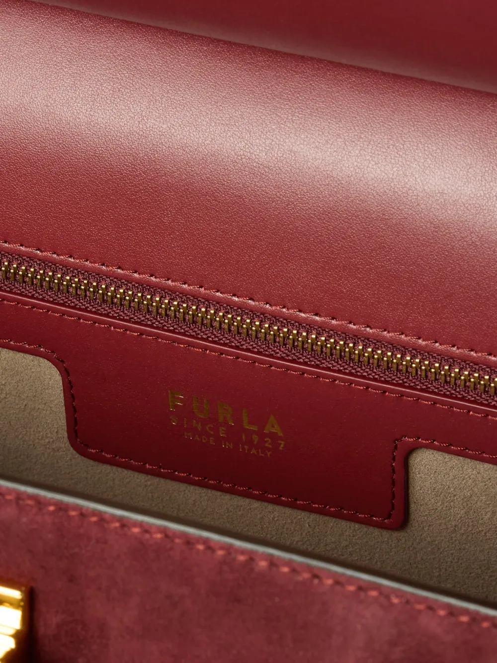 Furla Greta leren shopper Rood