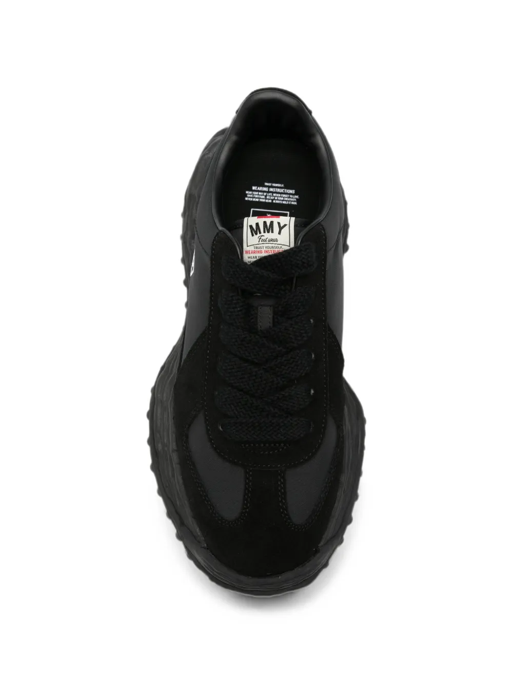 Maison MIHARA YASUHIRO Larry panelled sneakers Zwart