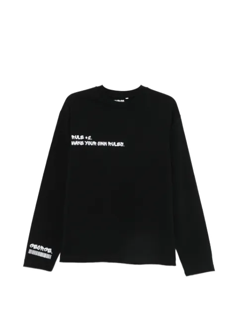 GEORGE. slogan-print long-sleeve T-shirt