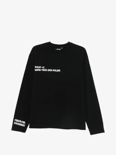 GEORGE. slogan-print long-sleeve T-shirt