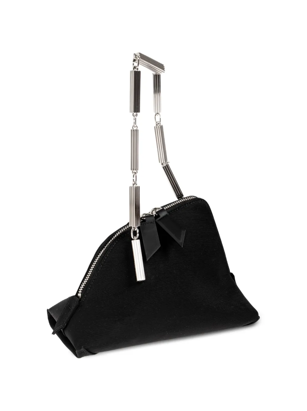 The Attico La Scala clutch met ketting Zwart