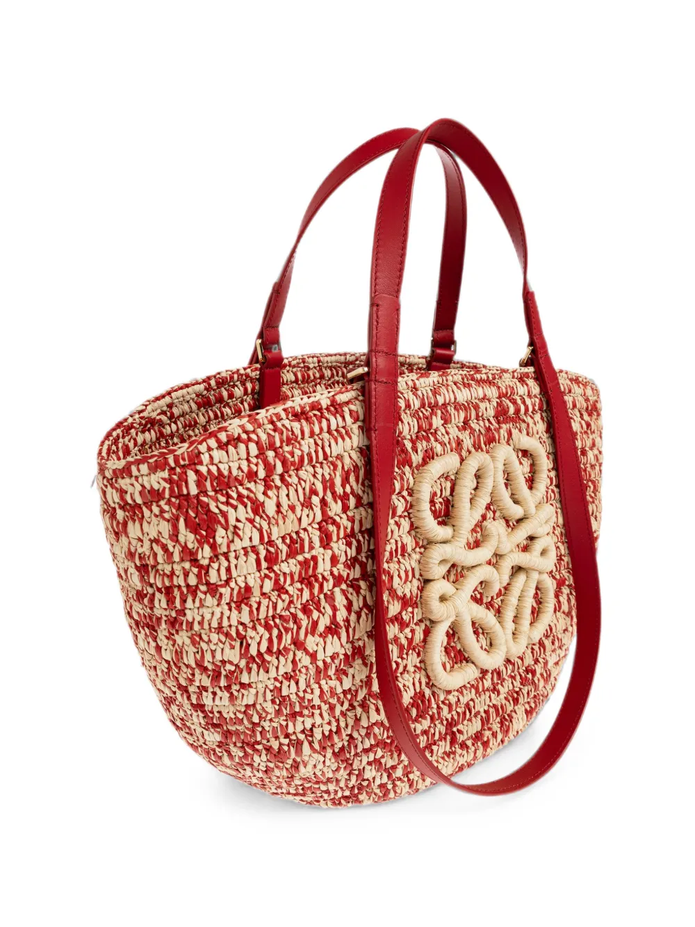 Loewe Eclipse Anagram Raffia Tote Bag In Multi