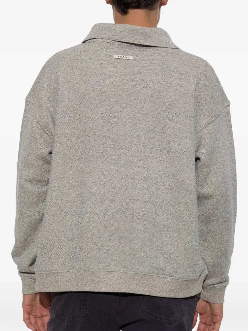 FRAME Sweater met korte rits Grijs