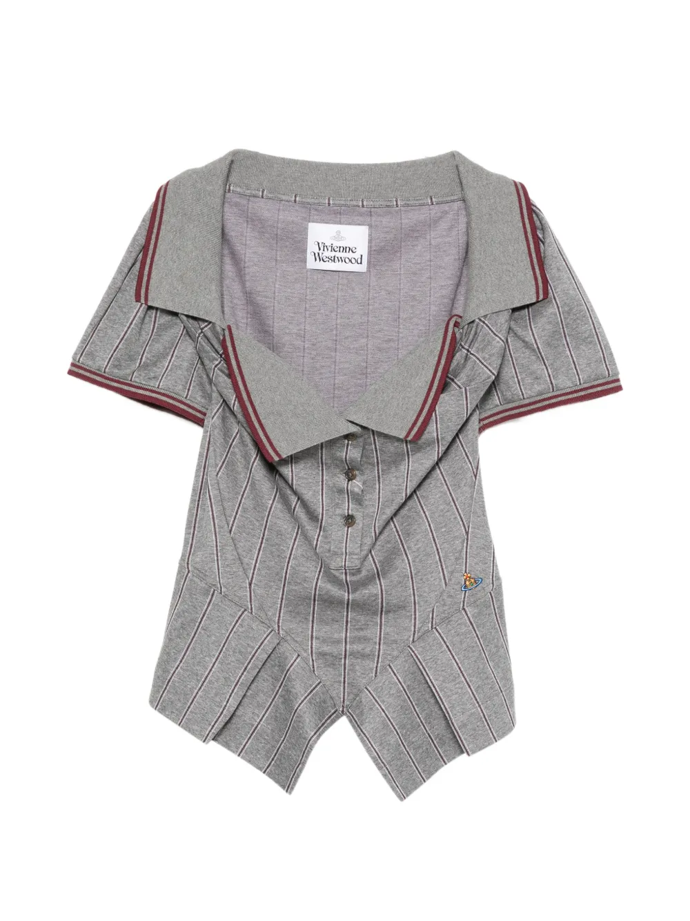 Vivienne Westwood Monday pinstriped top - Grigio