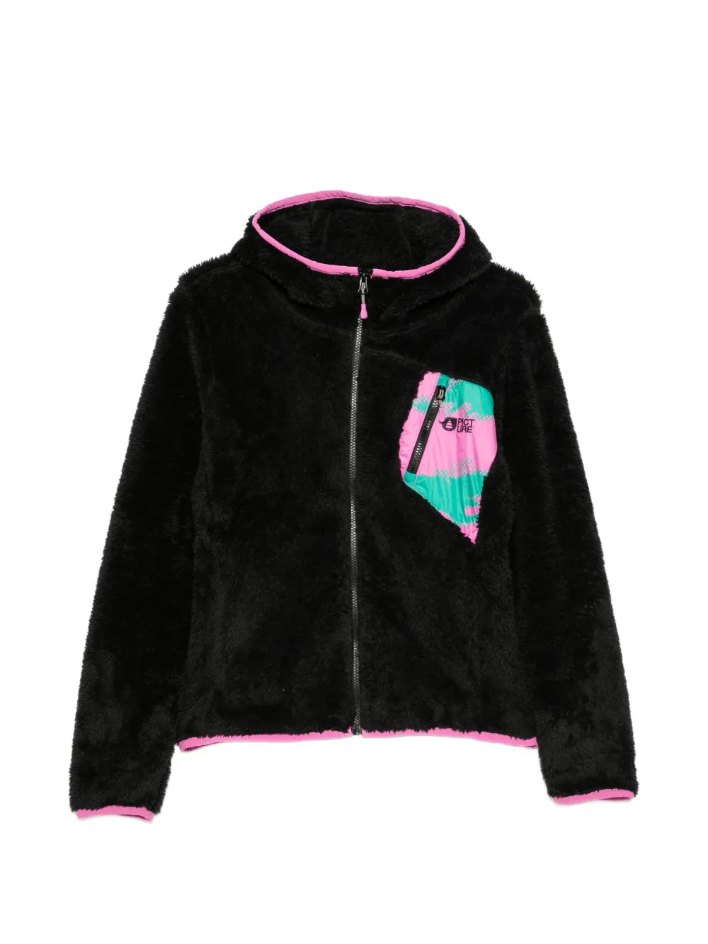 PICTURE fleece zip-up hoodie - Schwarz