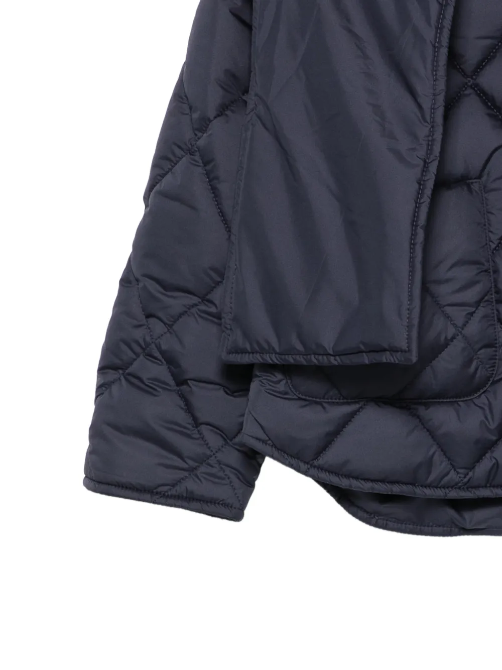 Il Gufo Gewatteerd jack met sjaaldetail Blauw