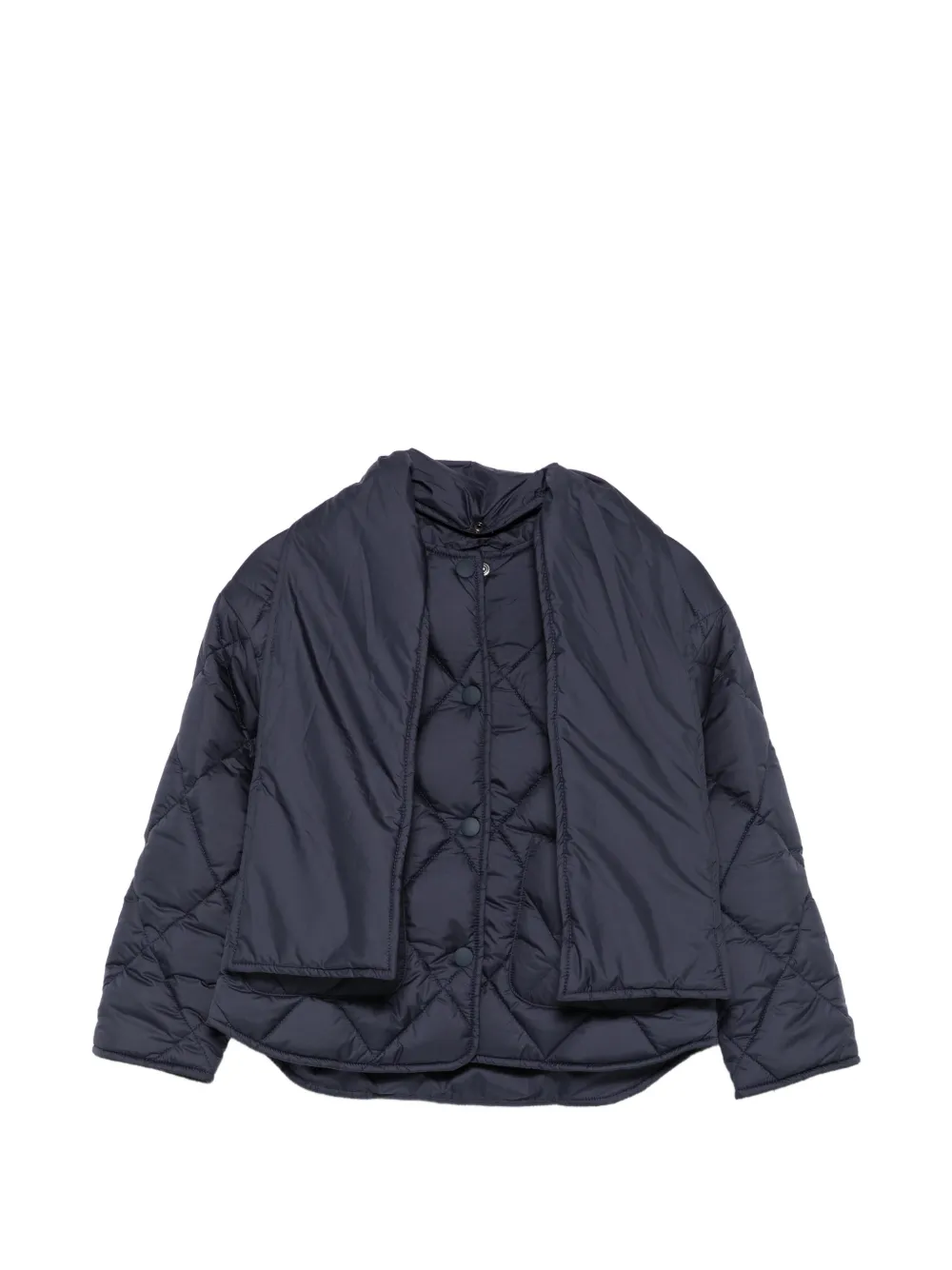 Il Gufo quilted scarf-detail jacket - Blu