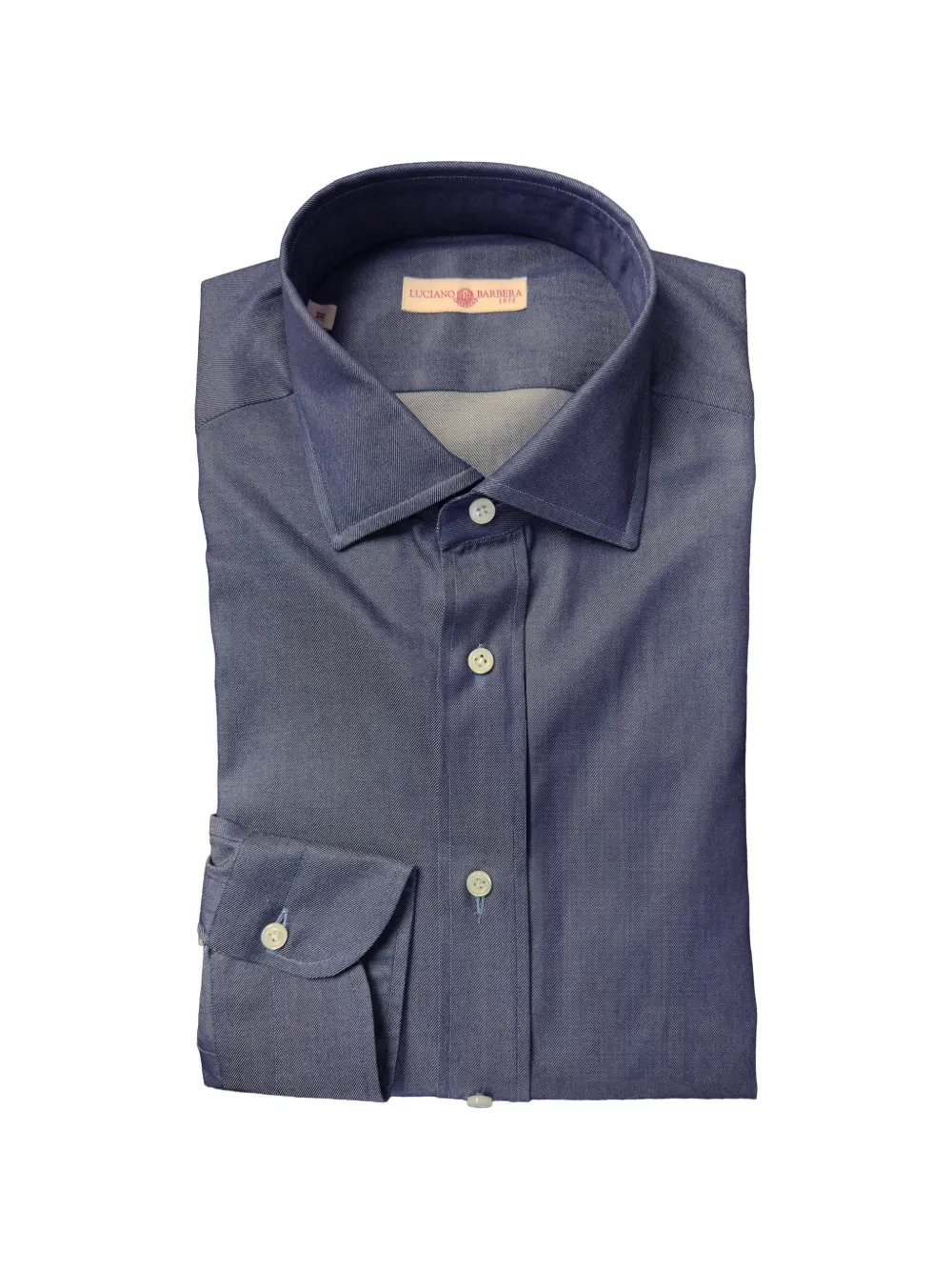 Luciano Barbera chambray cotton shirt - Blue