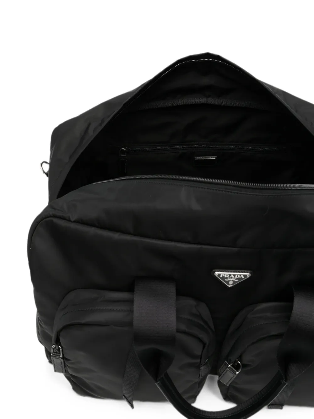 Prada Re-Nylon reistas met logoplakkaat Zwart