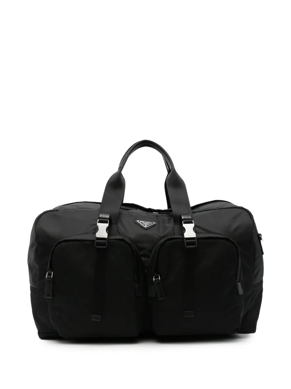 Prada Re-Nylon logo-plaque holdall - Nero