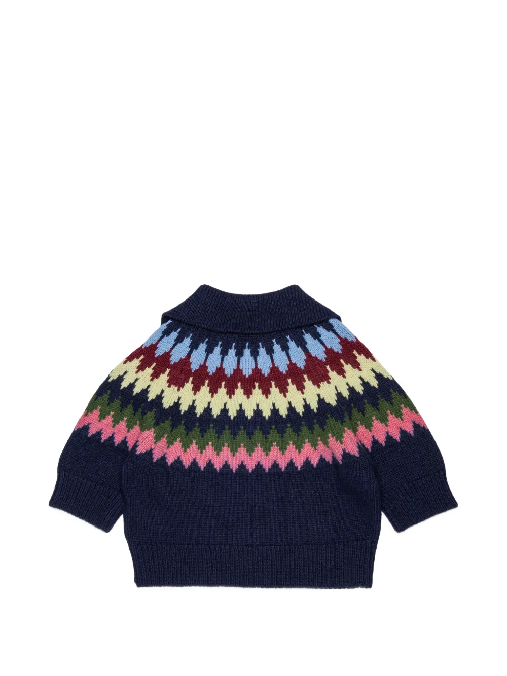 DSQUARED2 KIDS Gebreide trui verfraaid met jacquard Blauw