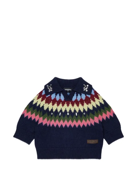 DSQUARED2 KIDS suéter tejido en jacquard