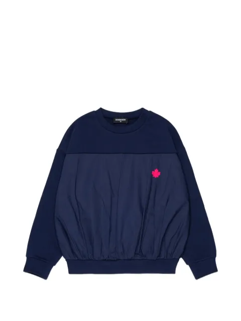 DSQUARED2 KIDS pull à logo brodé et empiècements