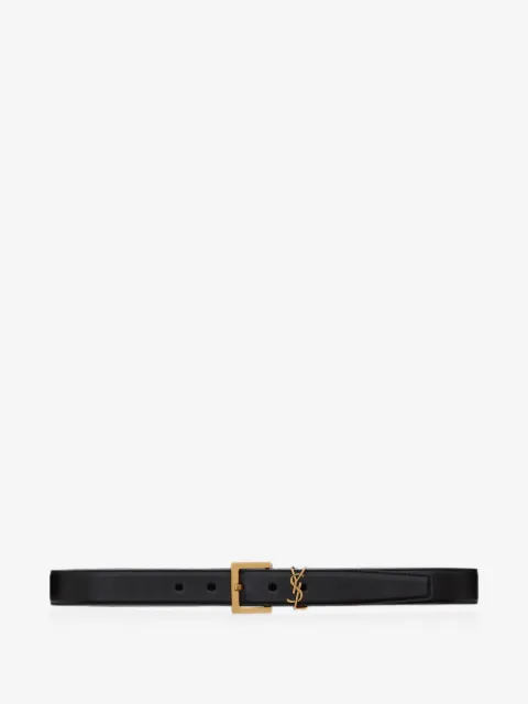 Saint Laurent Cassandre Vadim reversible belt in smooth leather