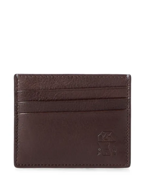 Brunello Cucinelli brushed leather cardholder