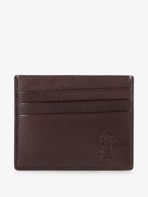 Brunello Cucinelli brushed leather cardholder