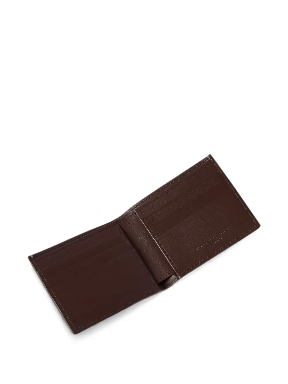 Brunello Cucinelli Geborstelde leren portemonnee Bruin