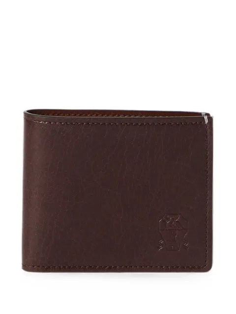 Brunello Cucinelli brushed leather wallet