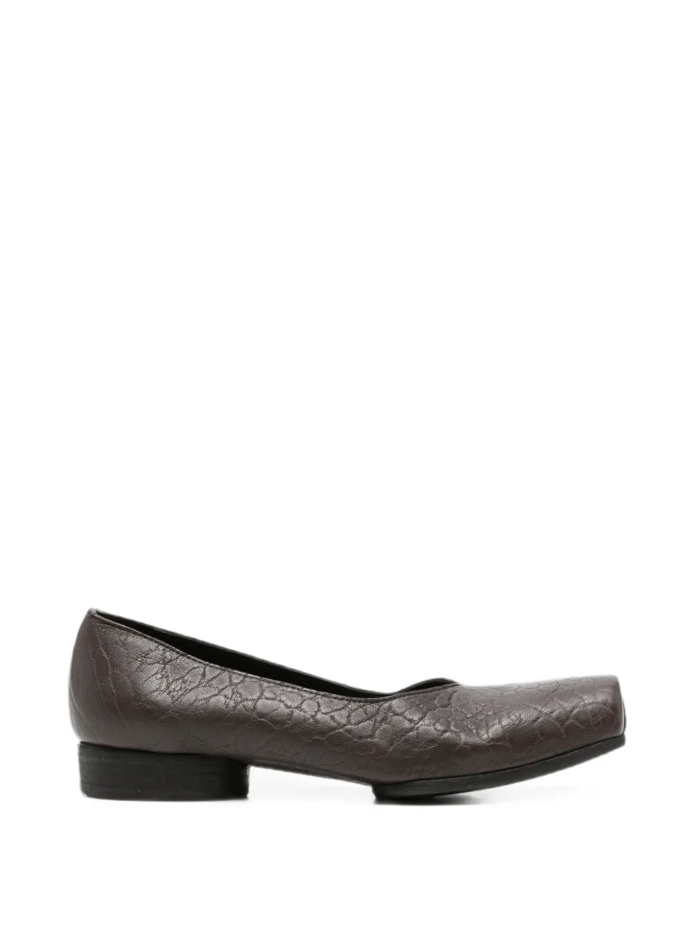 Uma Wang crinkled-effect square-toe pumps Bruin