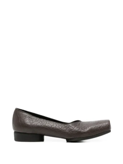 Uma Wang crinkled-effect square-toe pumps