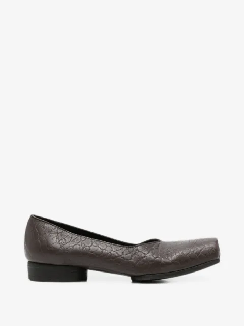 Uma Wang crinkled-effect square-toe pumps