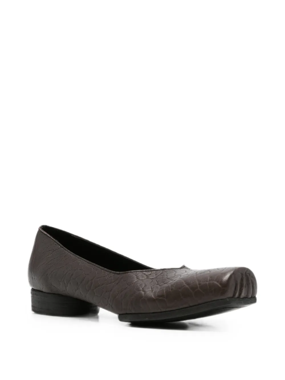 Uma Wang crinkled-effect square-toe pumps Bruin