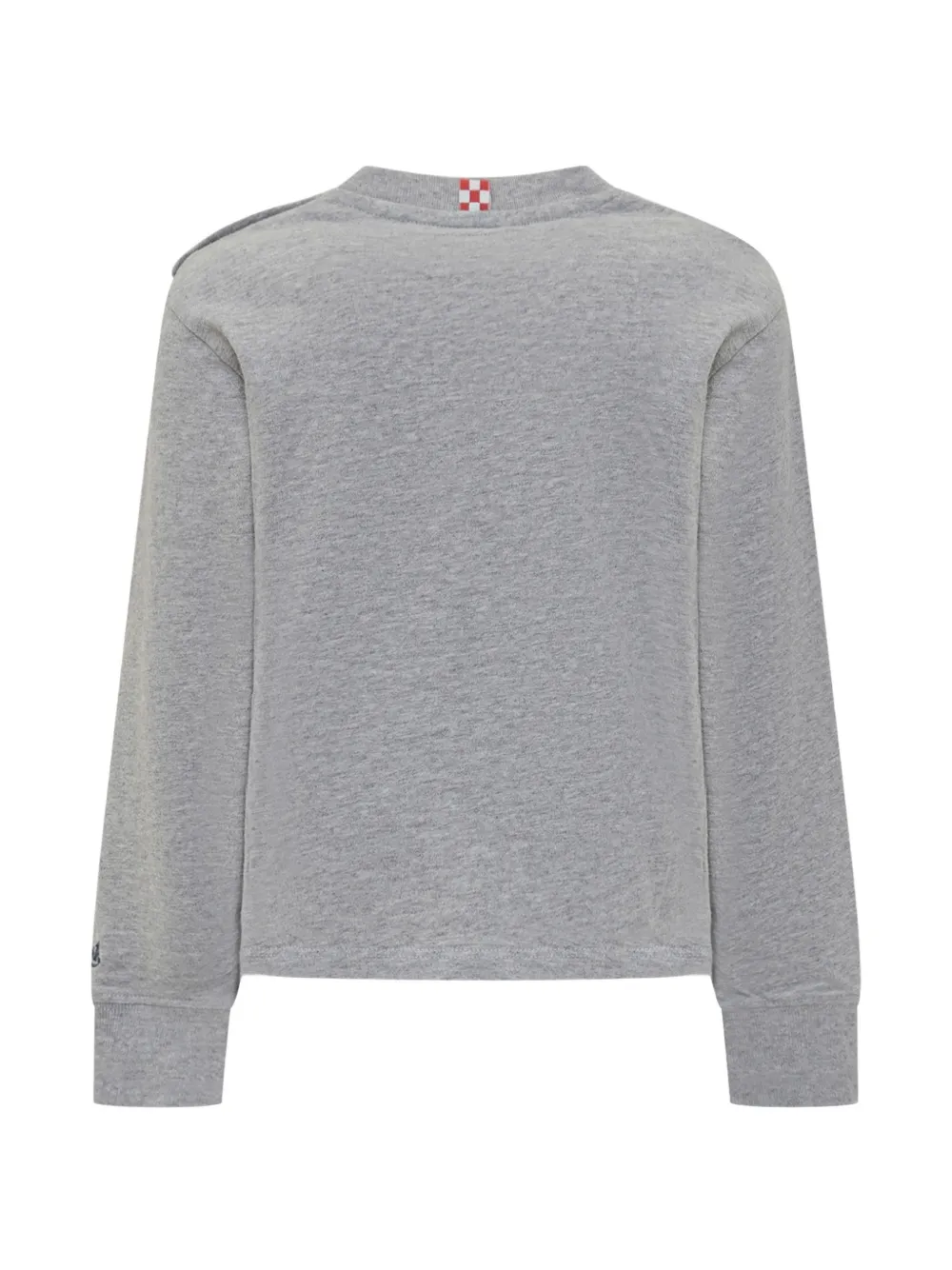 MC2 Saint Barth Kids T-shirt met lange mouwen en print van een skiënde beer Grijs