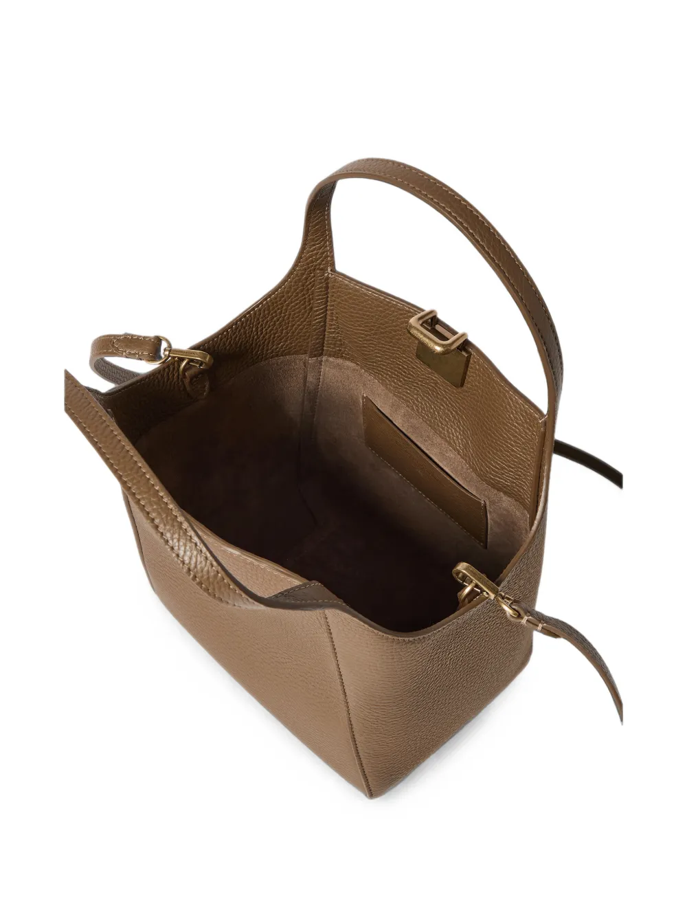 Brunello Cucinelli Kleine Sartorial bucket-tas van zacht bewerkt leer Bruin