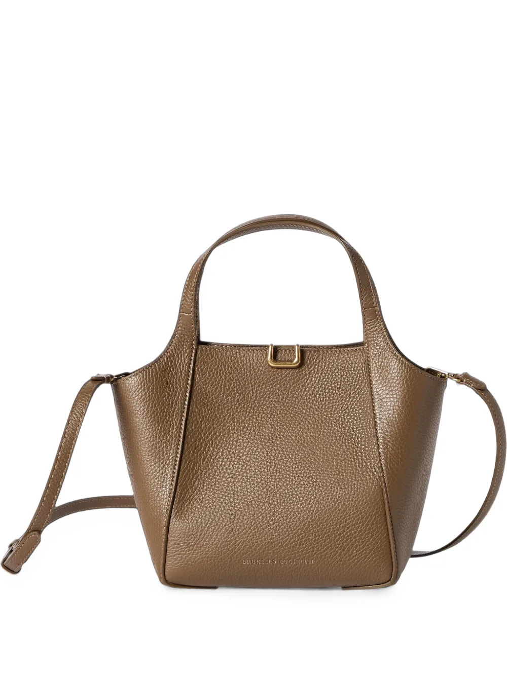 Brunello Cucinelli Sartorial small bucket bag in soft grained leather
