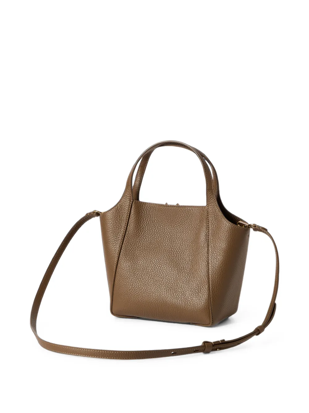 Brunello Cucinelli Kleine Sartorial bucket-tas van zacht bewerkt leer Bruin