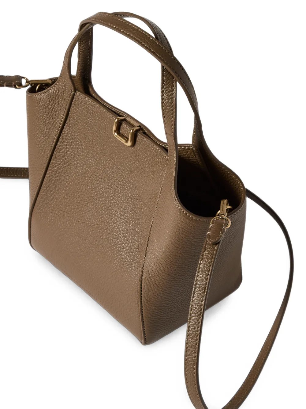 Brunello Cucinelli Kleine Sartorial bucket-tas van zacht bewerkt leer Bruin