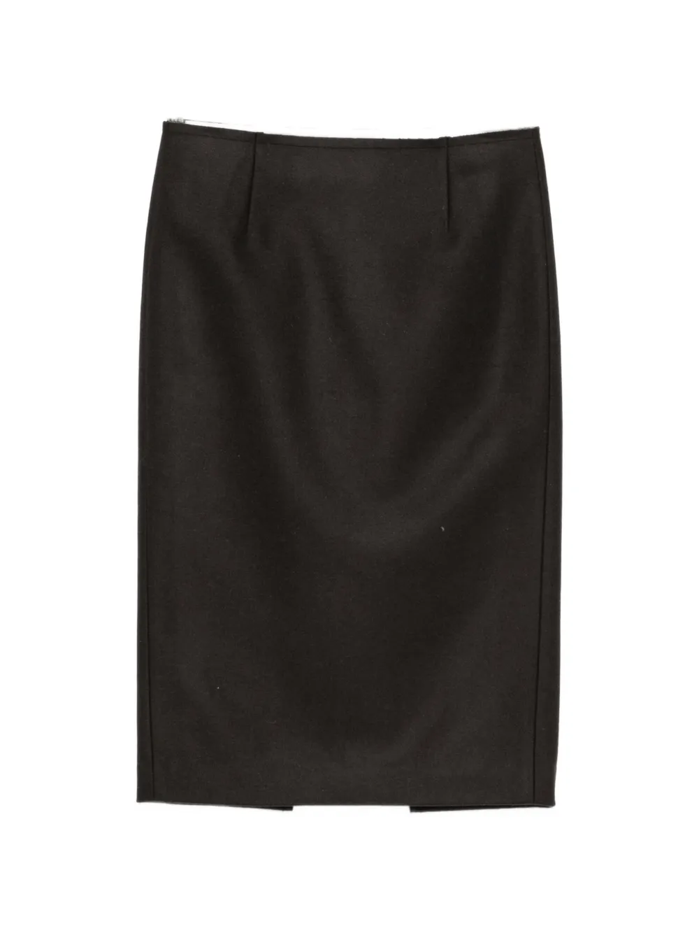 MM6 Maison Margiela asymmetric rear-slit midi skirt - Marrone