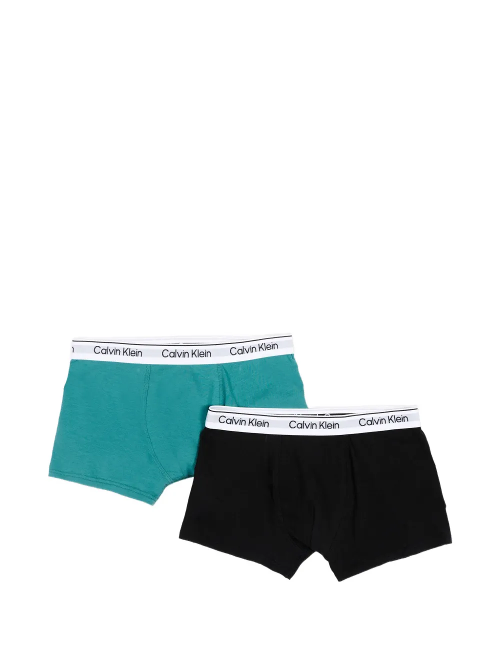 Calvin Klein Kids logo-waistband boxers (set of two) - Blau