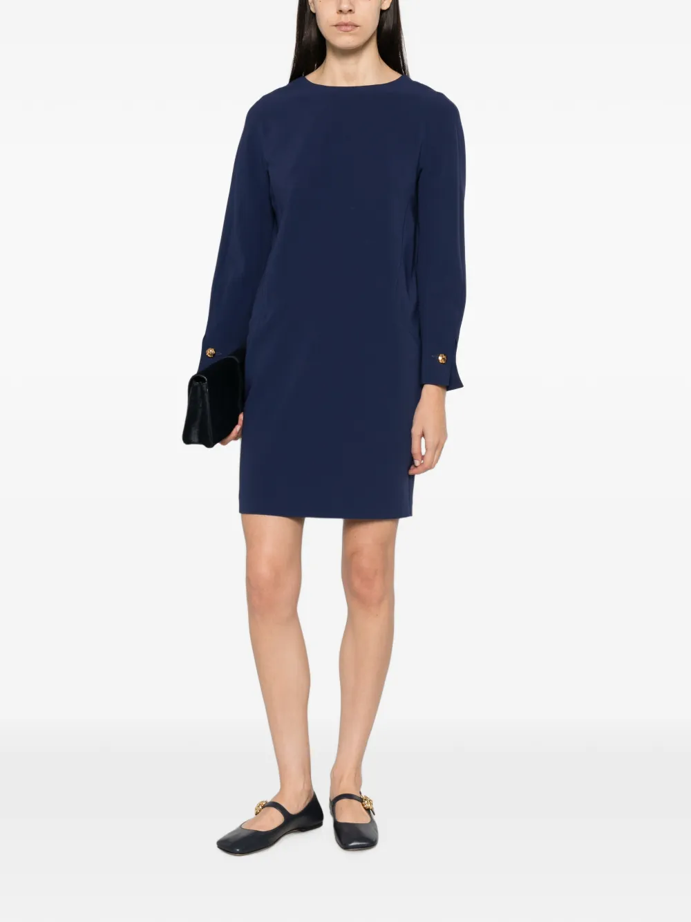 Max Mara button-cuff mini dress Blauw